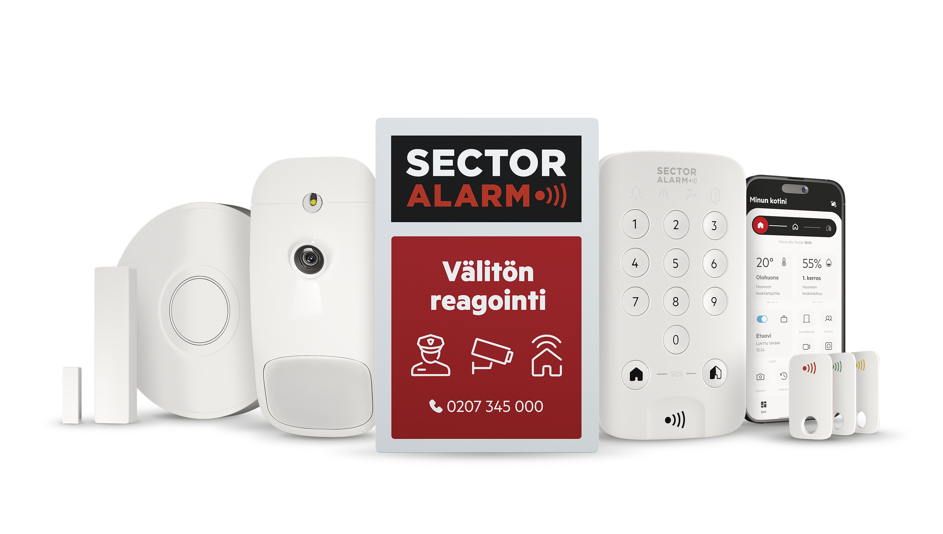 Mitä Sector Alarmin hälytysjärjestelmän hintaan sisältyy?